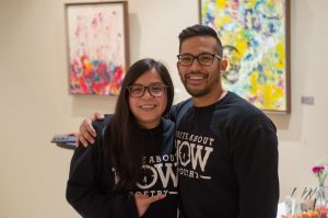 Anacristina Chapa and Christopher Diaz at What It's Like Project's Black White Gala